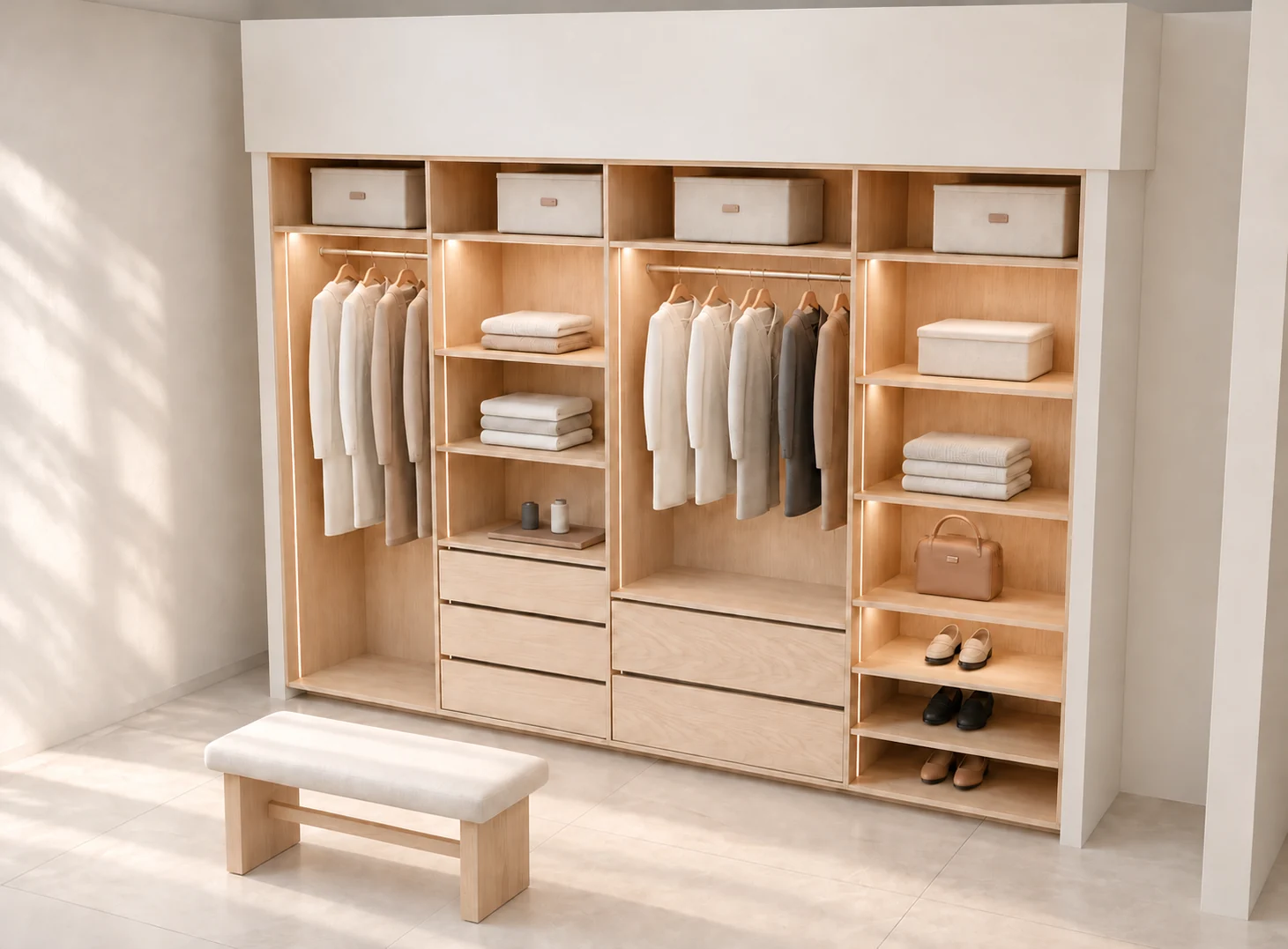 Vestidor Linde, visualización digital